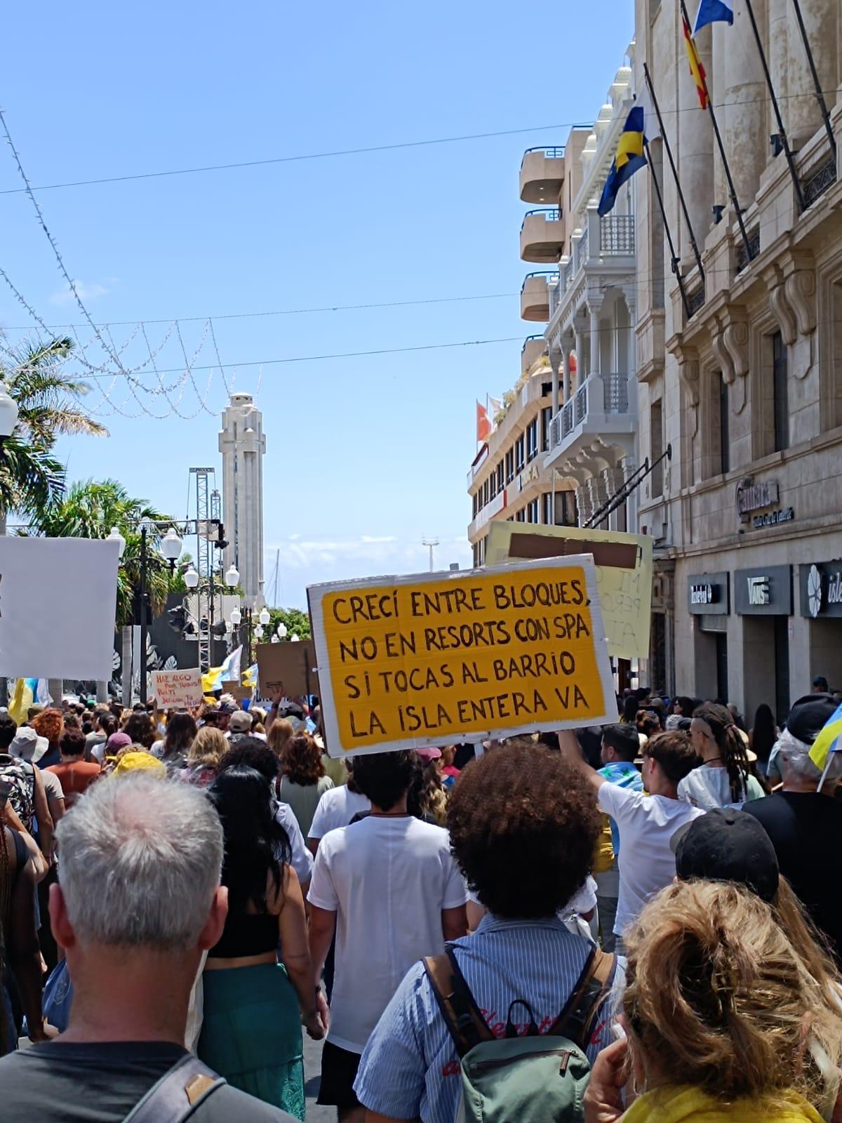Protestas en Santa Cruz de Tenerife