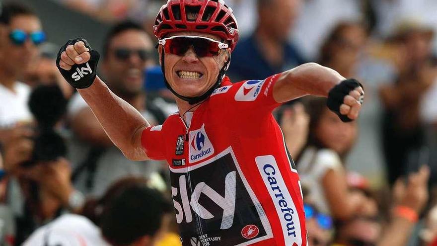 Froome celebra con rabia su victoria