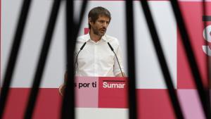 El portavoz de Sumar, Ernest Urtasun, ofrece una rueda de prensa el día después del 23J