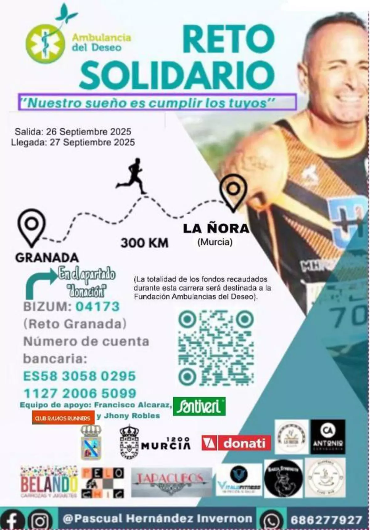 Un Desafío Solidario de 300 kilómetros para ayudar a la Ambulancia del Deseo