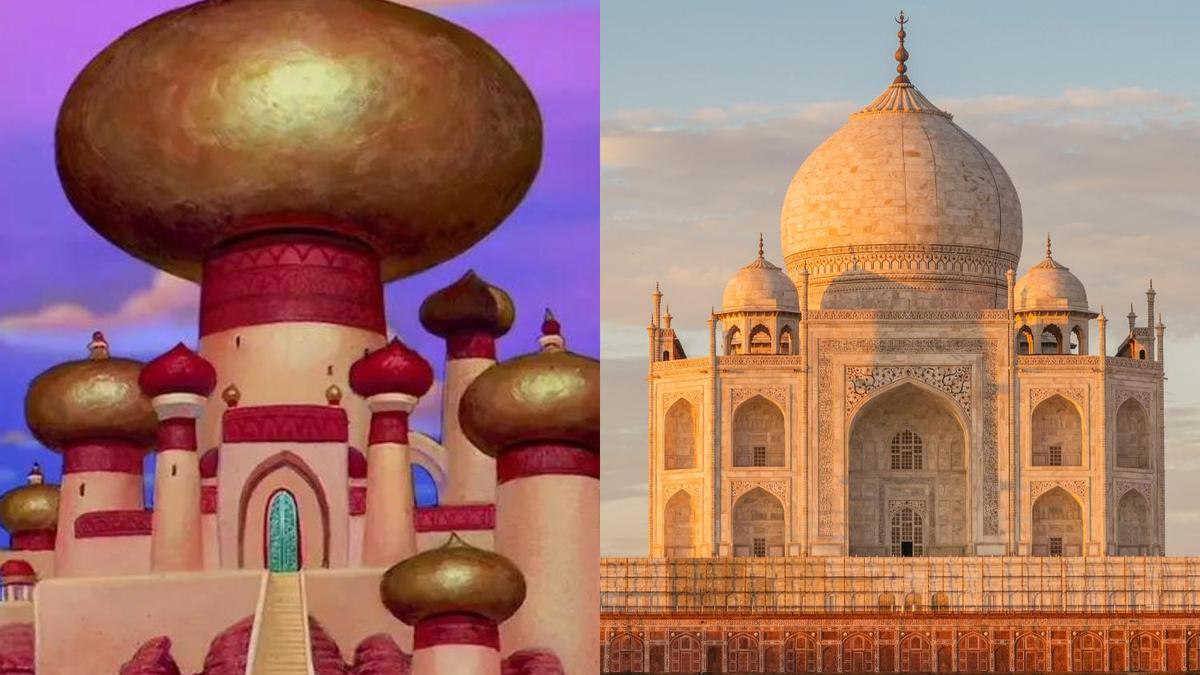 El castillo de Aladdín es el Taj Mahal de India.