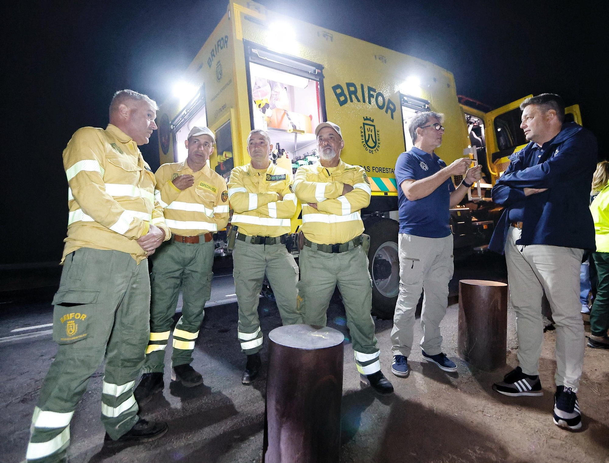 Visita nocturna al Operativo de Prevención y Extinción de Incendios Forestales