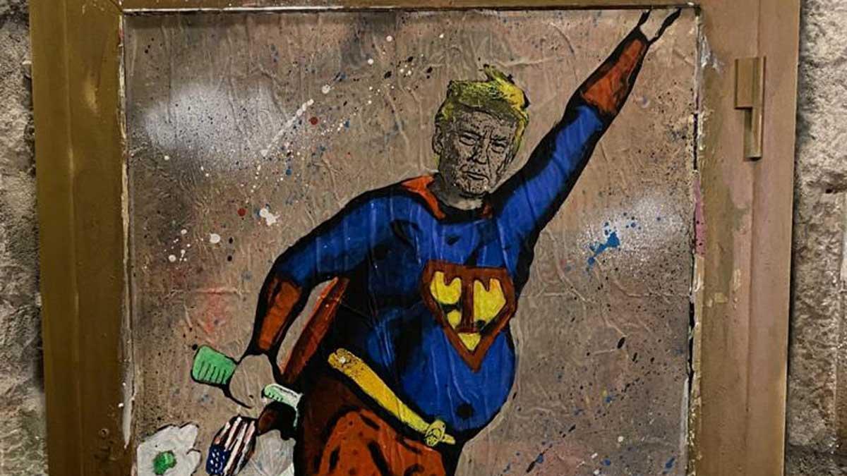 Un grafiti alegórico sobre Trump y su política
