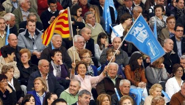 Las imágenes del mitin de la coalición PP-PAR en Zaragoza