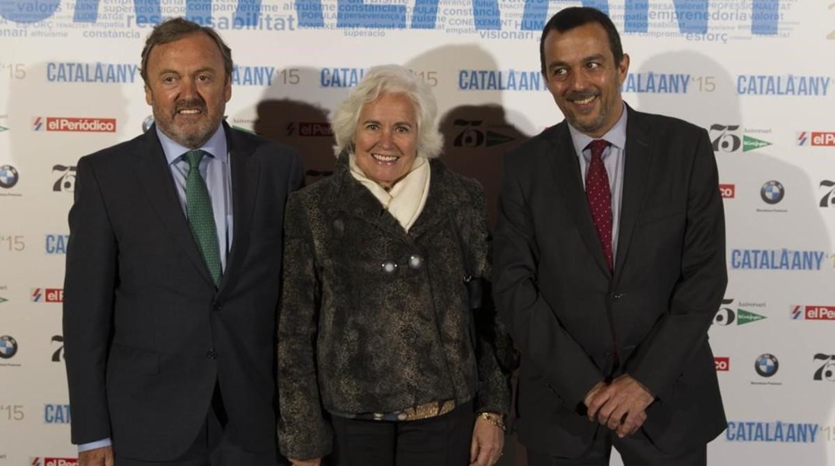 Josep Mateu del RACC, Eugenia Fernàndez Goula y Joan Alegre.