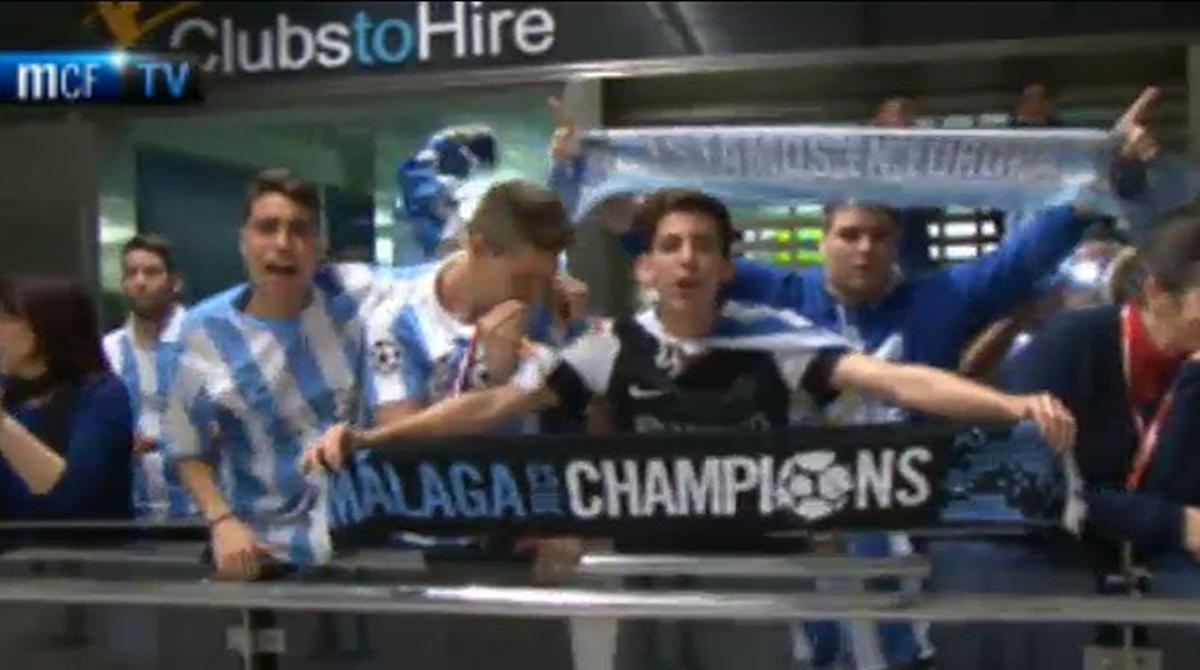 El Màlaga és rebut amb honors en la seva tornada a casa