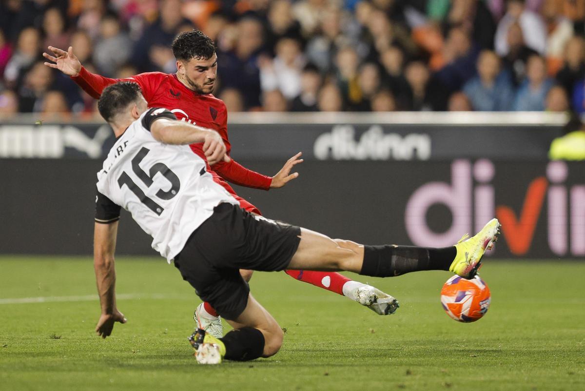 Tárrega, en el partido del viernes pasado en Mestalla.