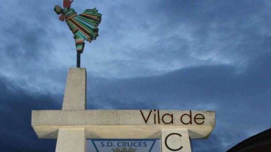 La plantilla granate celebrando el domingo el ascenso, en Cruces.