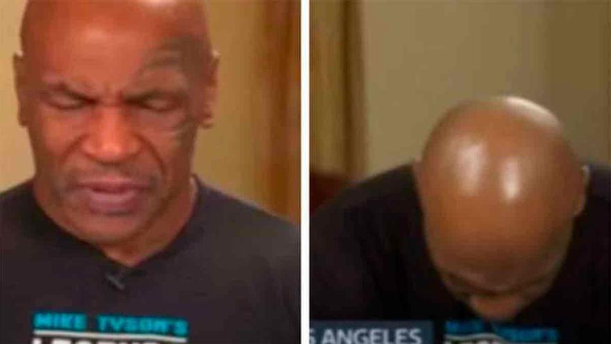 Preocupante imagen de Mike Tyson: ¿Se queda dormido en plena entrevista?