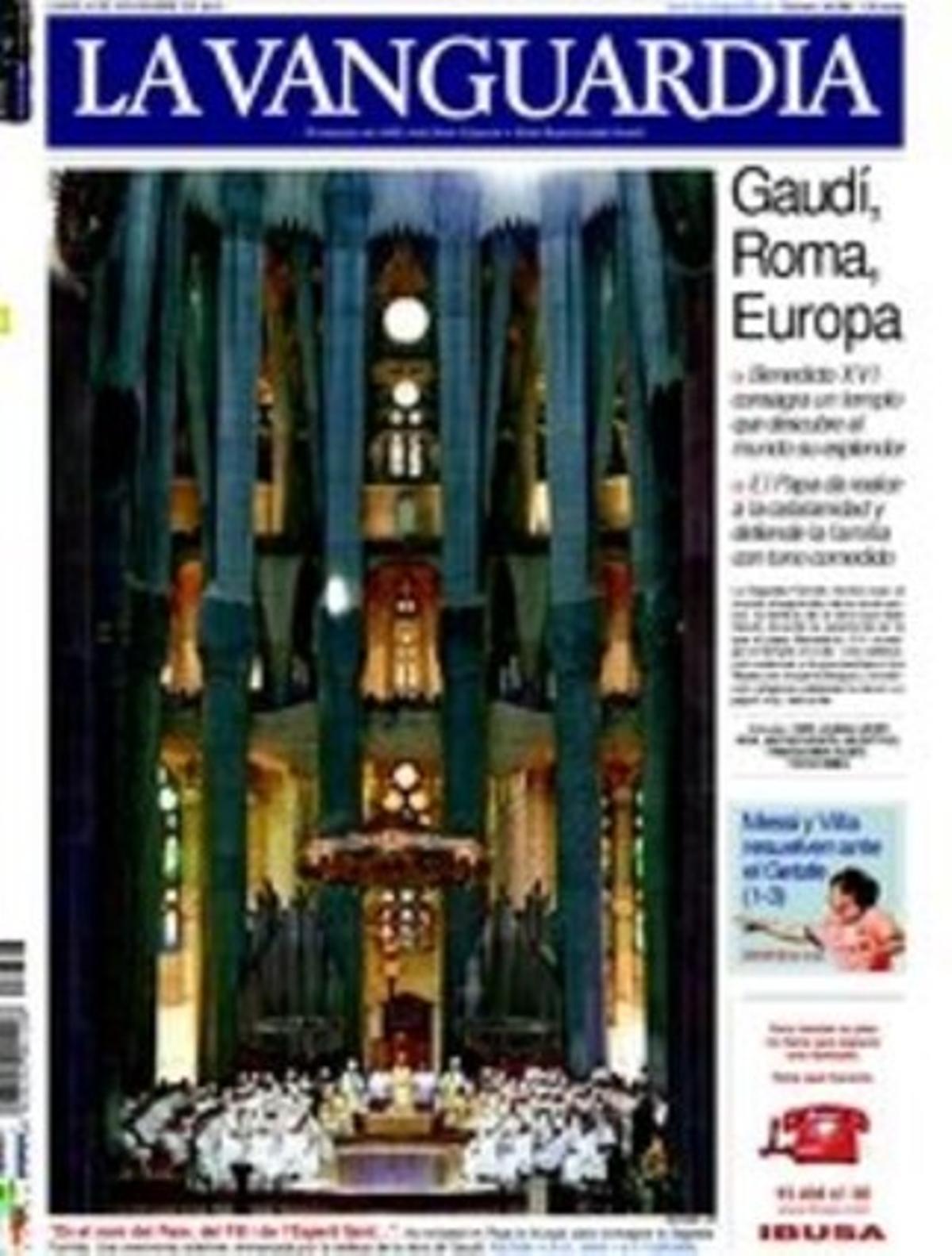 A dins ’La Vanguardia’ també destaca que els dentistes critiquen el pla d’atenció odontològica a escolars; que les emissions de gasos hivernacle es desplomen a Catalunya per la crisi; que el Govern agafa 4.000 milions de les mútues per a la Seguretat Social, i que la Comunitat de Madrid reactiva els projectes de construir dos aeroports privats.