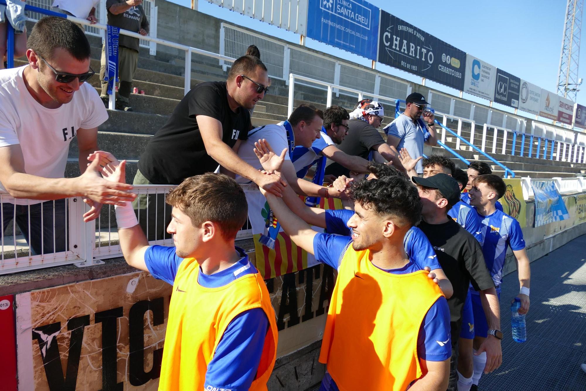 Eufòria al Figueres celebrant l'accés a la promoció d’ascens a Tercera RFEF