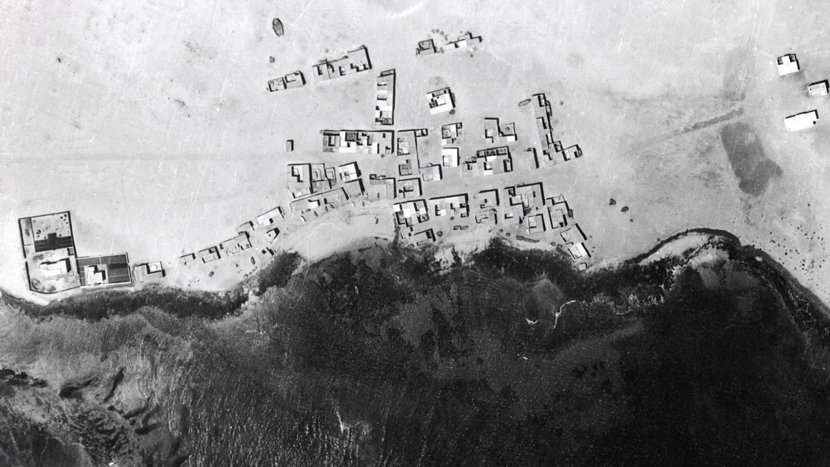Mapa antiguo del casco viejo de Corralejo, donde los vecinos han protagonizado más de un centenar de pleitos para mantener sus viviendas.