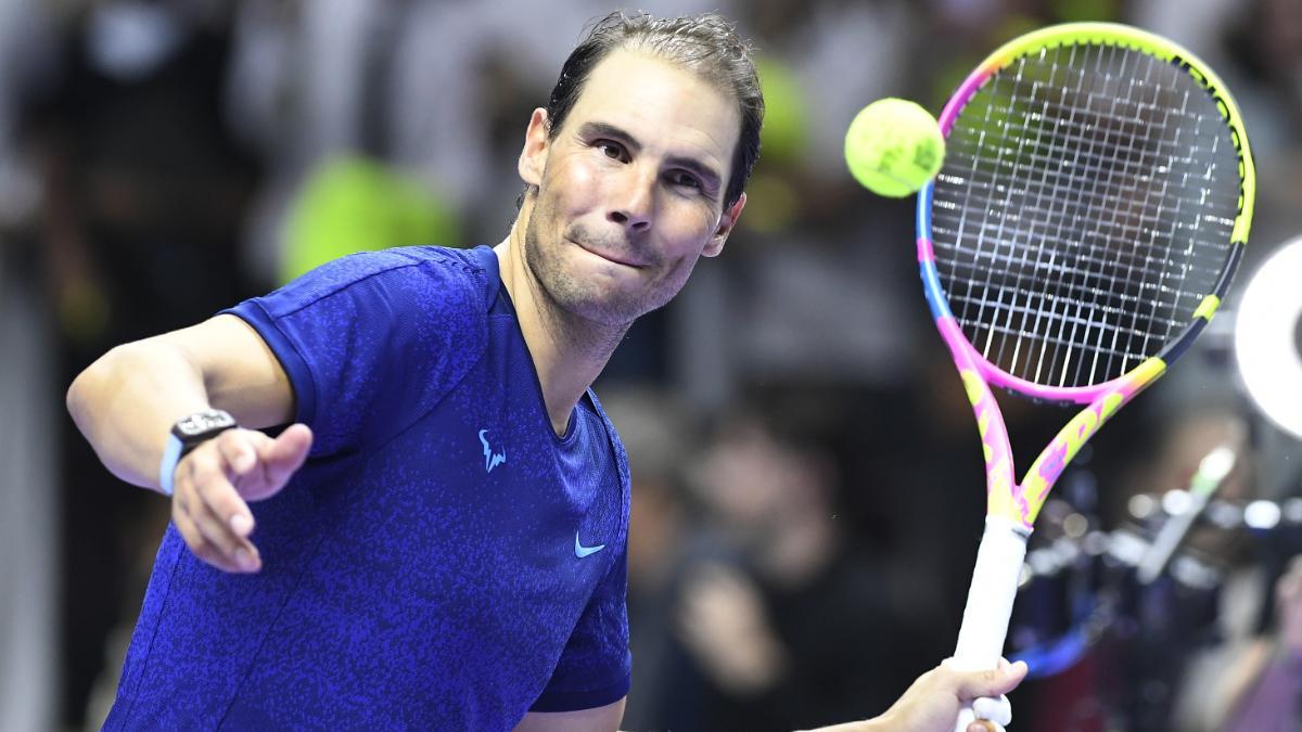 Rafa Nadal tras el partido ante Alcaraz en Riad