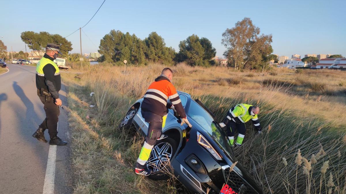 Imagen del accidente de este miércoles en Benicàssim.