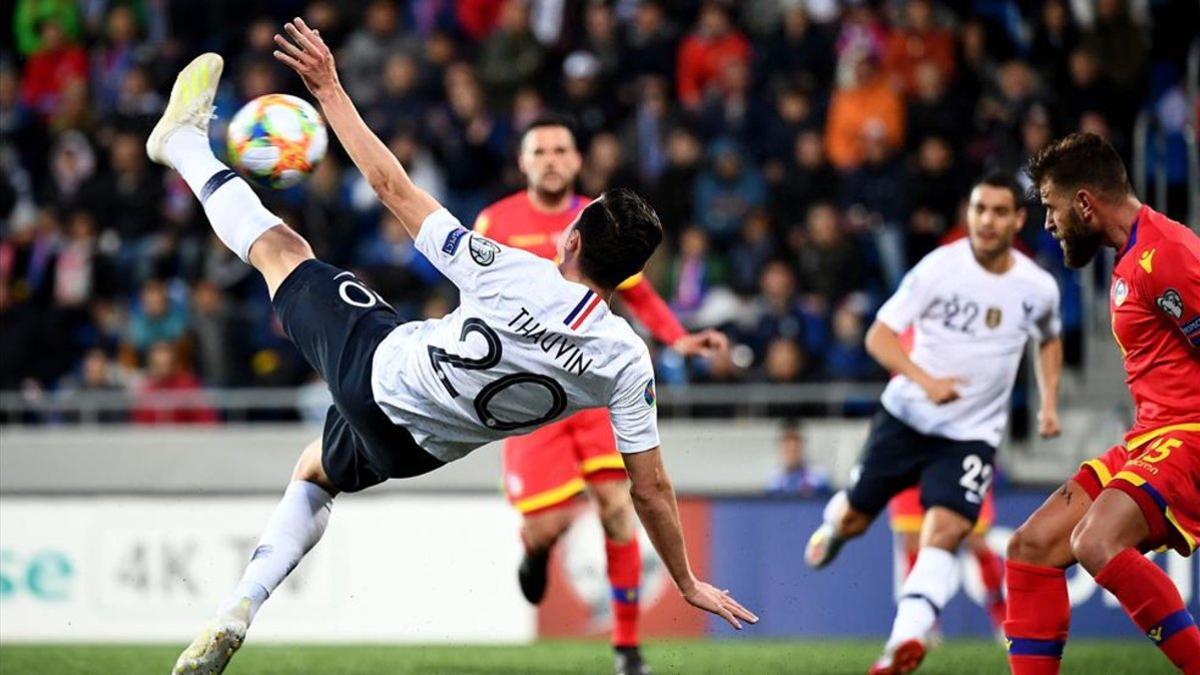 Florian Thauvin, en un Andorra-Francia en el Estadi Nacional