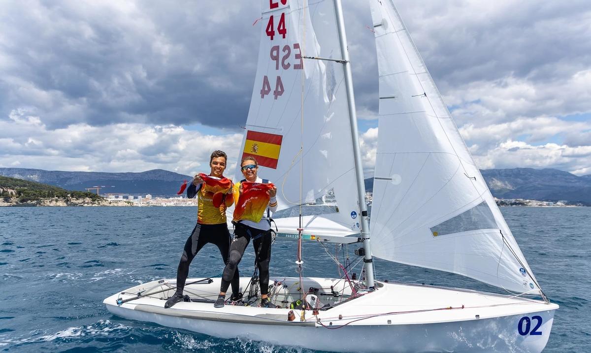 El medallista olímpico Jordi Xammar y la mallorquina Marta Cardona, en Split tras ganar el oro