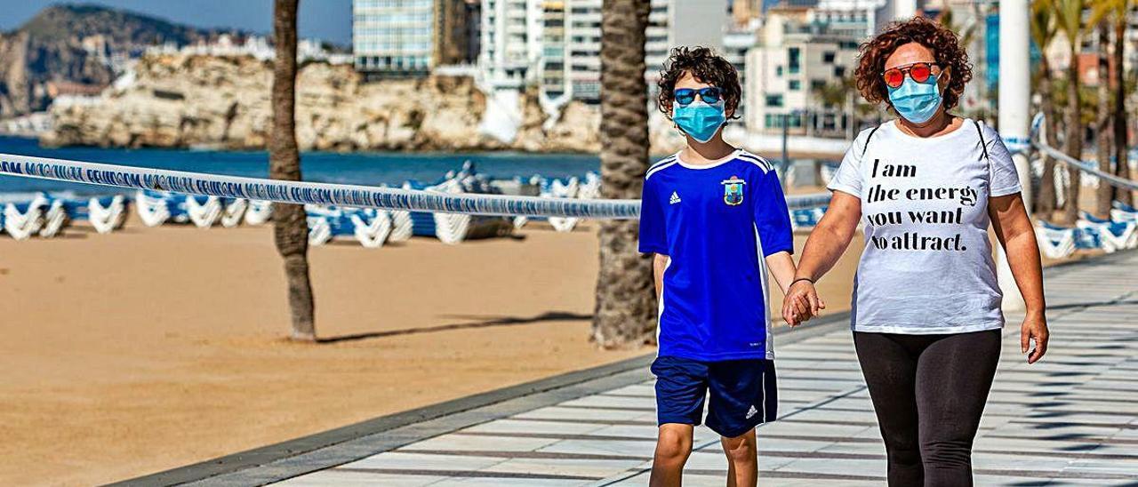 Una de las playas de Benidorm, en una imagen reciente.