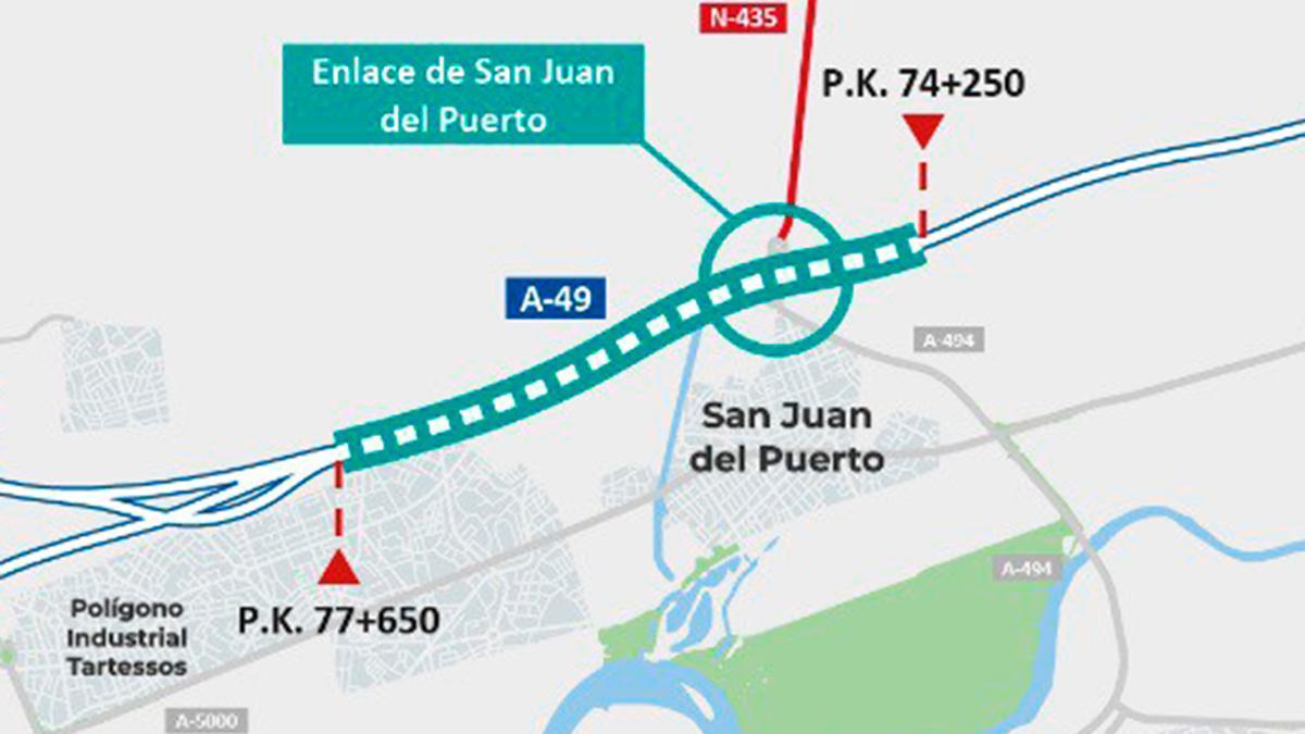 Imagen de la actuación del tercer carril anunciado.