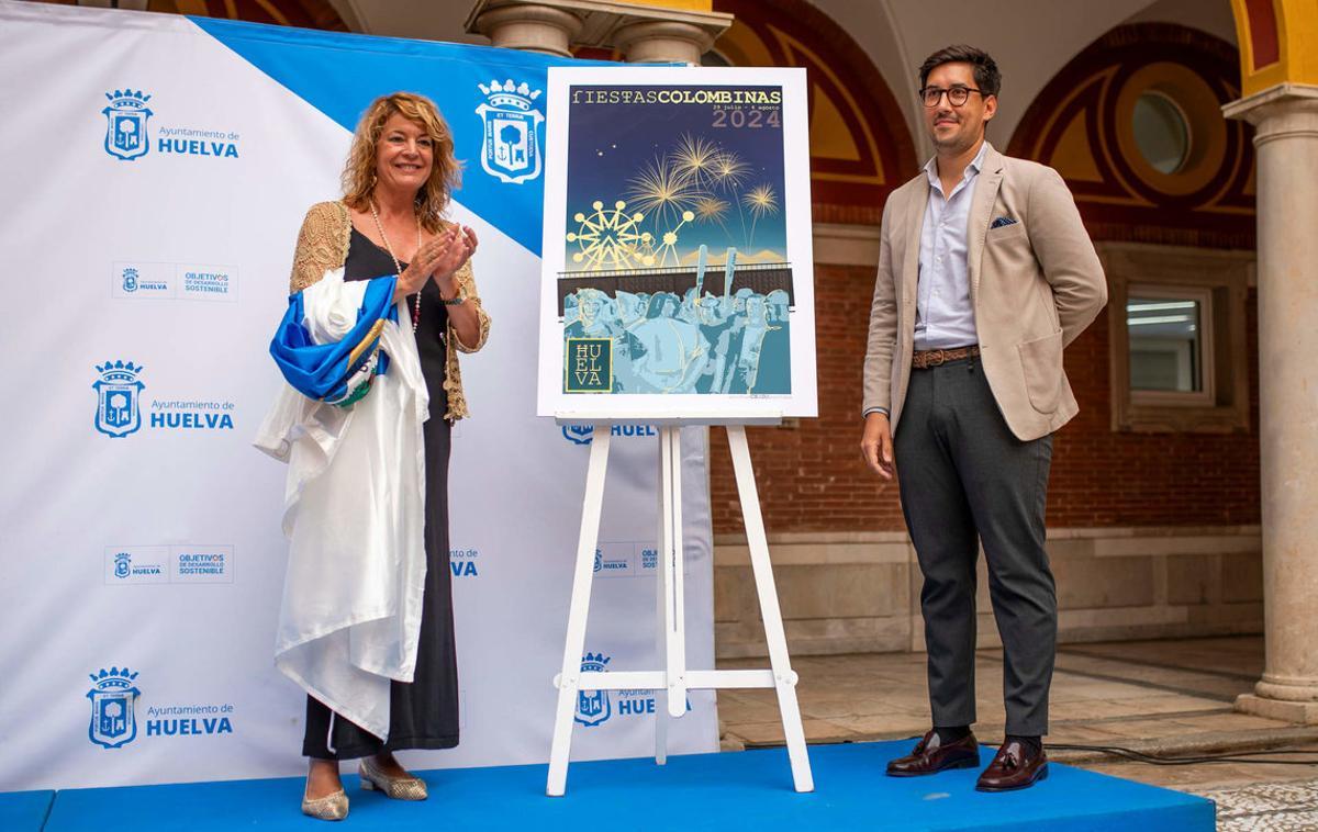 Presentación del cartel de las Fiestas Colombinas 2024 en Huelva.