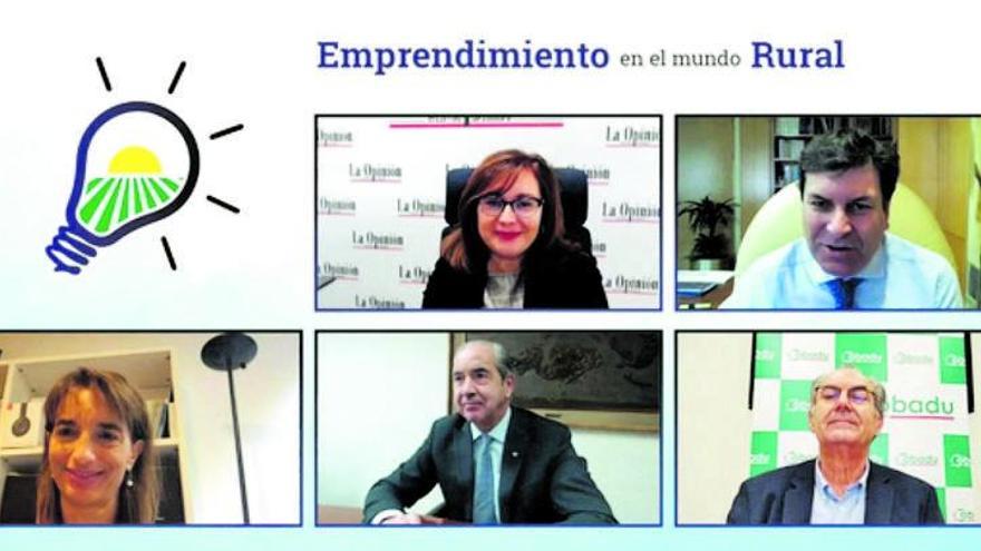 Participantes en el evento online “Emprendimiento en el mundo rural”.