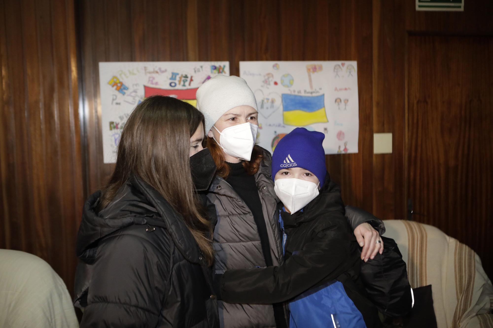 La llegada de los refugiados ucranianos al colegio San José de Sotrondio