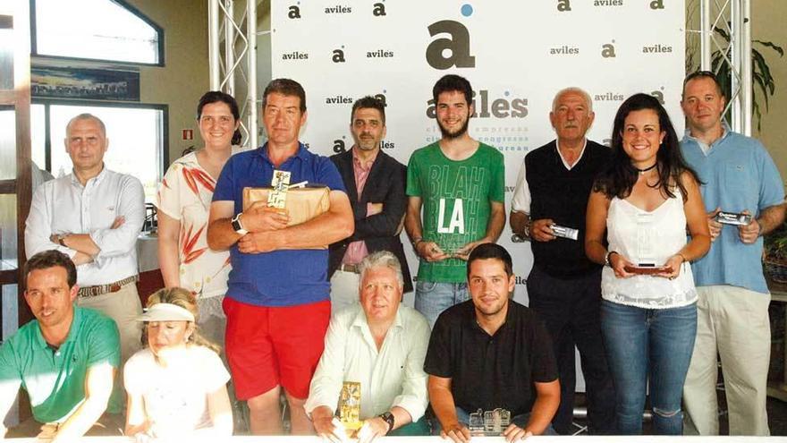 Vencedores del III Open Gofl Avilés Club de Empresas en Los Balagares.