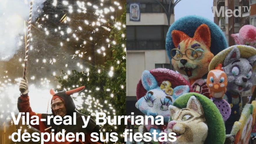 Vila-real y Burriana despiden sus fiestas por todo lo alto