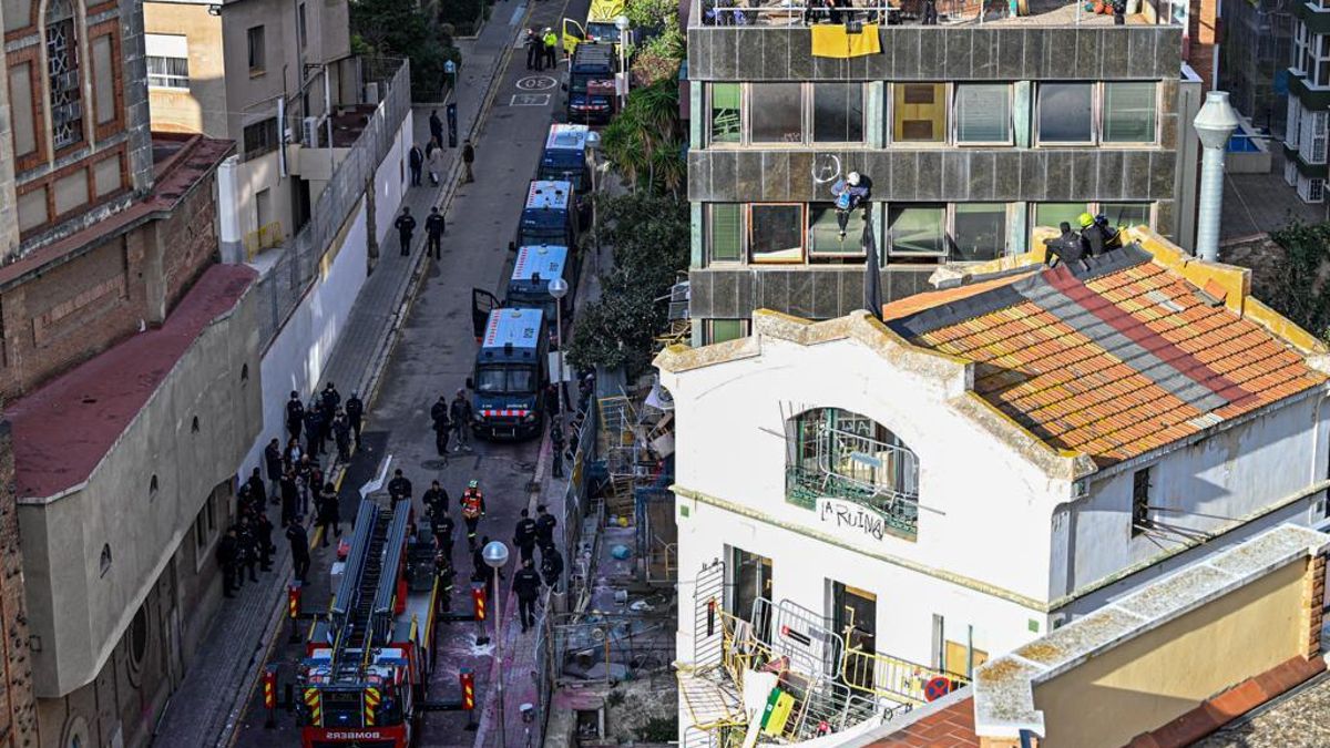 Desalojo de las casas ocupadas de 'El Kubo' y 'La Ruïna' en la Bonanova