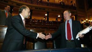 Cristóbal Montoro y Rodrigo Rato.