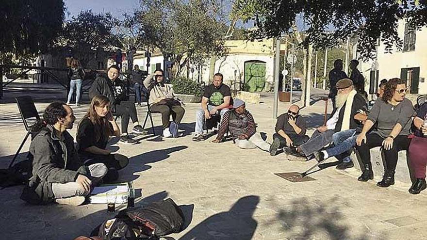 Un momento de la reuniÃ³n, ayer, en Puigpunyent.