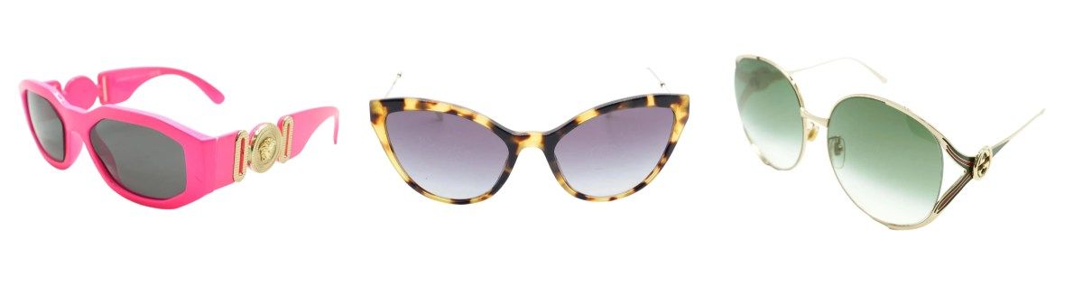 Gafas de Versace, de Miu Miu y Gucci a la venta en la tienda de Unclaimed Baggage