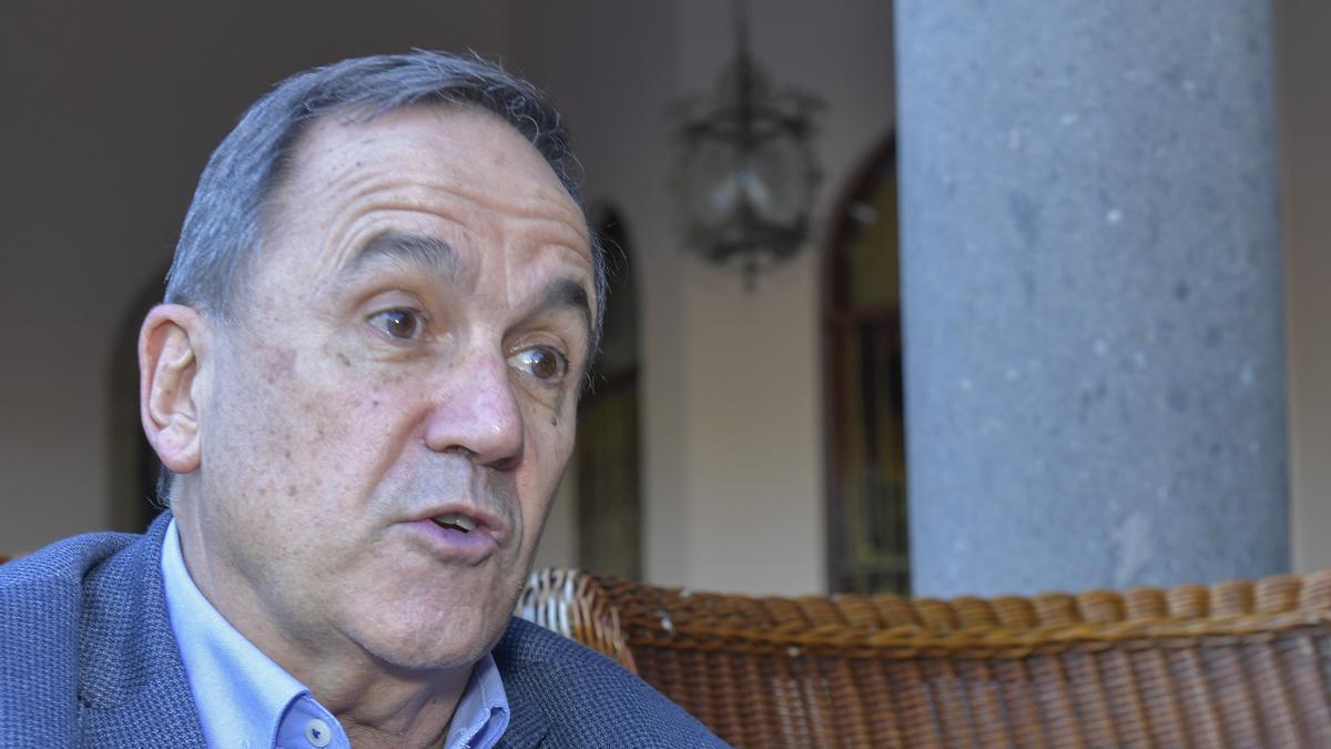 Jorge Arévalo, este miércoles en el hotel Santa Catalina durante la entrevista.