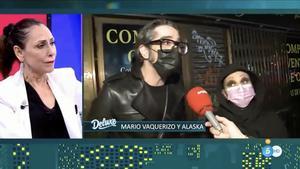 Mario Vaquerizo y Alaska, en el vídeo emitido en Domingo Deluxe