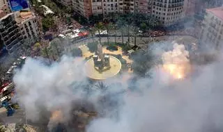 La mascletà del 20 de junio de 2025, a vista de dron