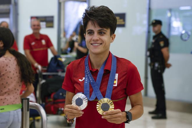 Recibimiento a los olímpicos españoles en el Aeropuerto de Barajas