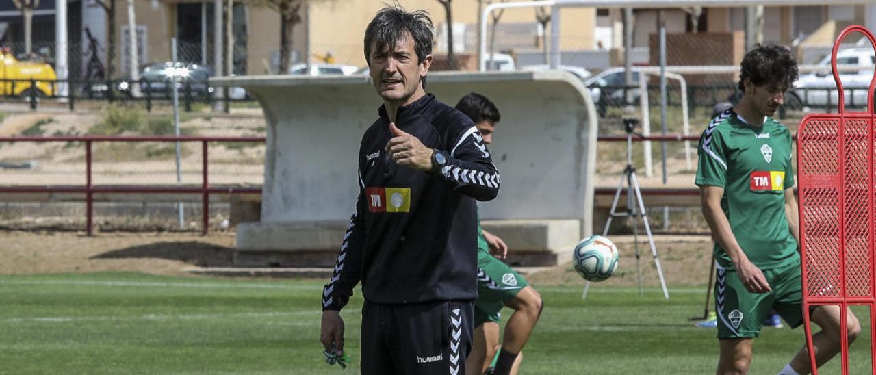 Pacheta, durante uno de los últimos entrenamientos.