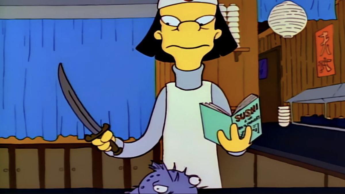 El pez globo que casi lleva a Homer a la tumba.