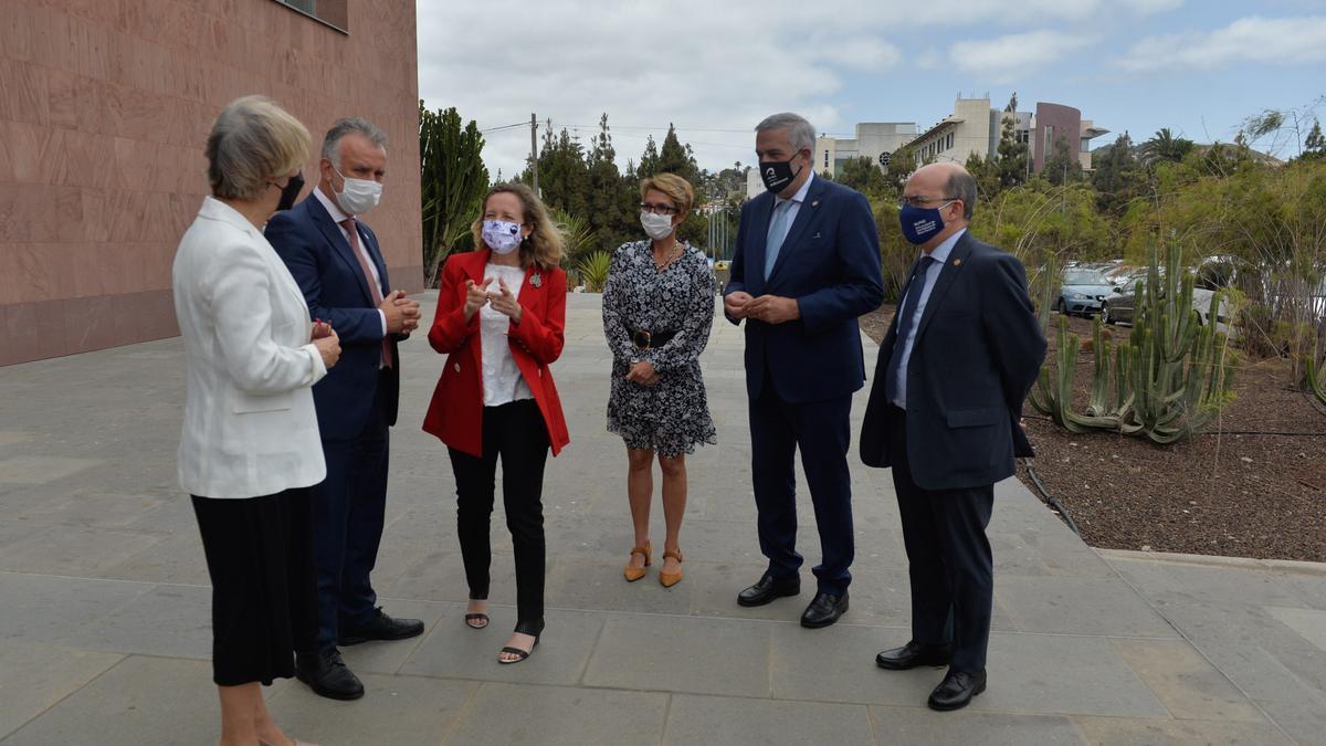 La ministra Nadia Calviño visita el Parque Científico Tecnológico de la ULPGC