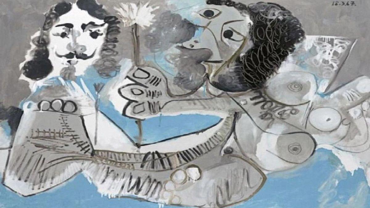 El cuadro “Mousquetaire et Femme a la Fleur” de Picasso que se ha vendido por 20 millones de dolares en Miami.