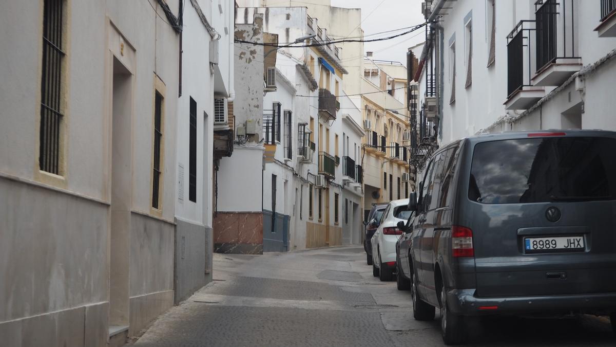 Aspecto que presenta la calle San José, en pleno casco histórico de Montilla.