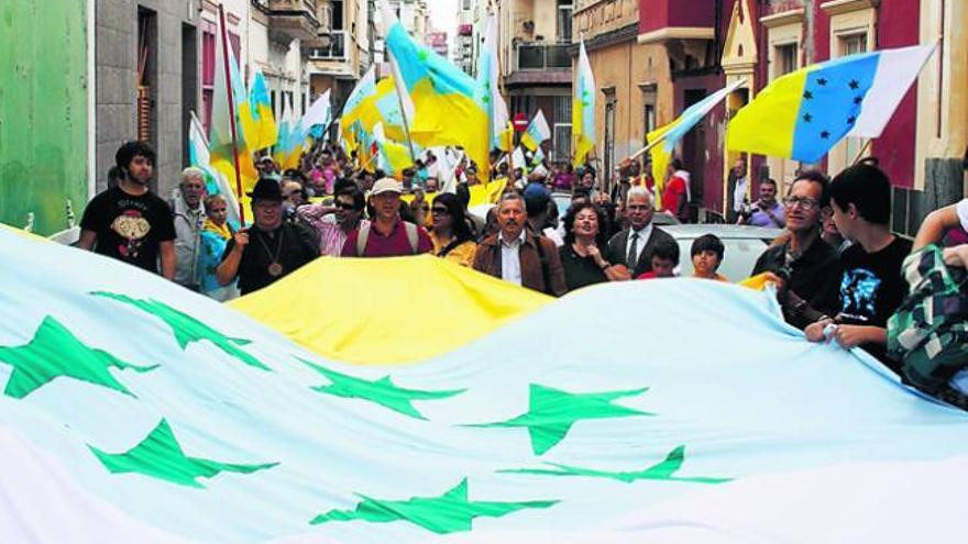 Imagen de archivo de una manifestación independentista por las calles de La Isleta.