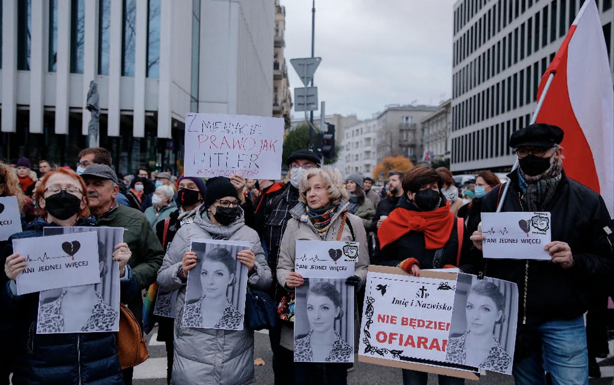 Manifestación en Polonia aborto