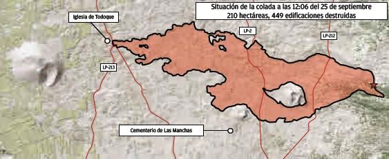 La lava se precipita al océano desde un acantilado y crea nubes de gas nocivo