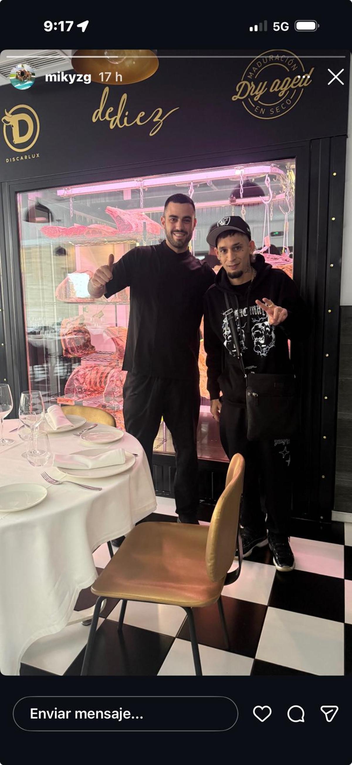 Post de instagram que recoge la visita.