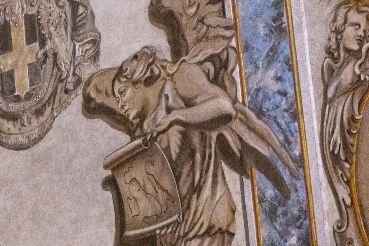 La polémica imagen en la basílica romana.