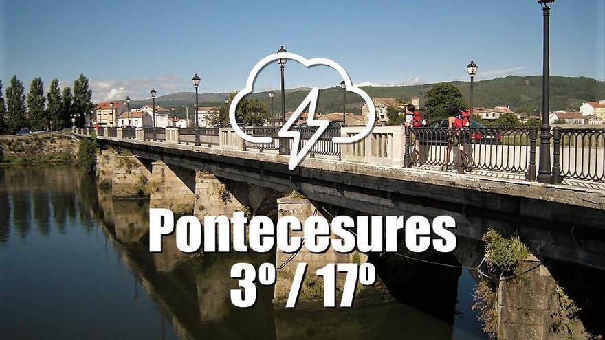 El tiempo en Pontecesures: previsión meteorológica para hoy, lunes 29 de abril