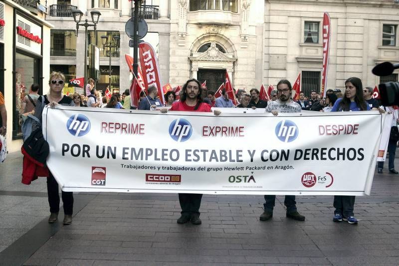 Fotogalería: Manifestación de la plantilla de HP