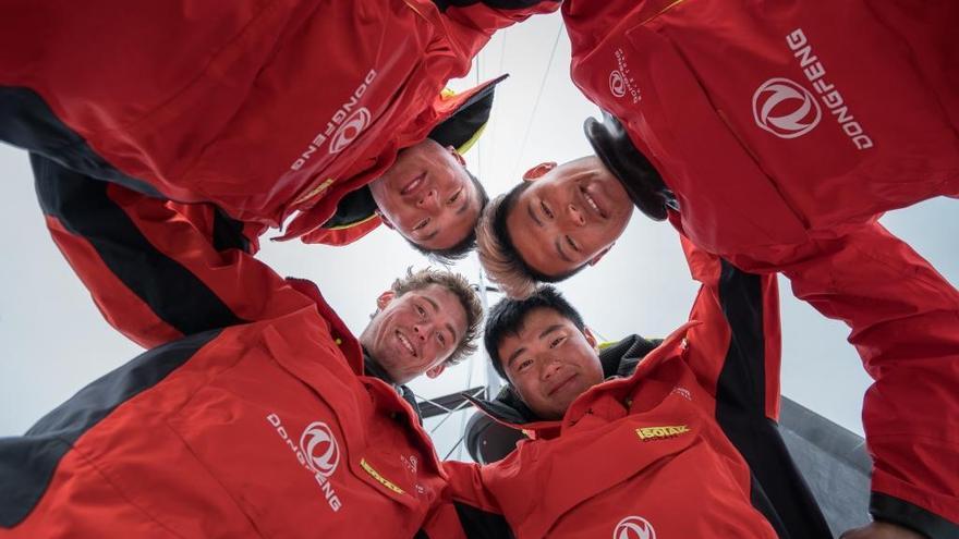 Los cuatro nuevos tripulantes del Dongfeng Race Team