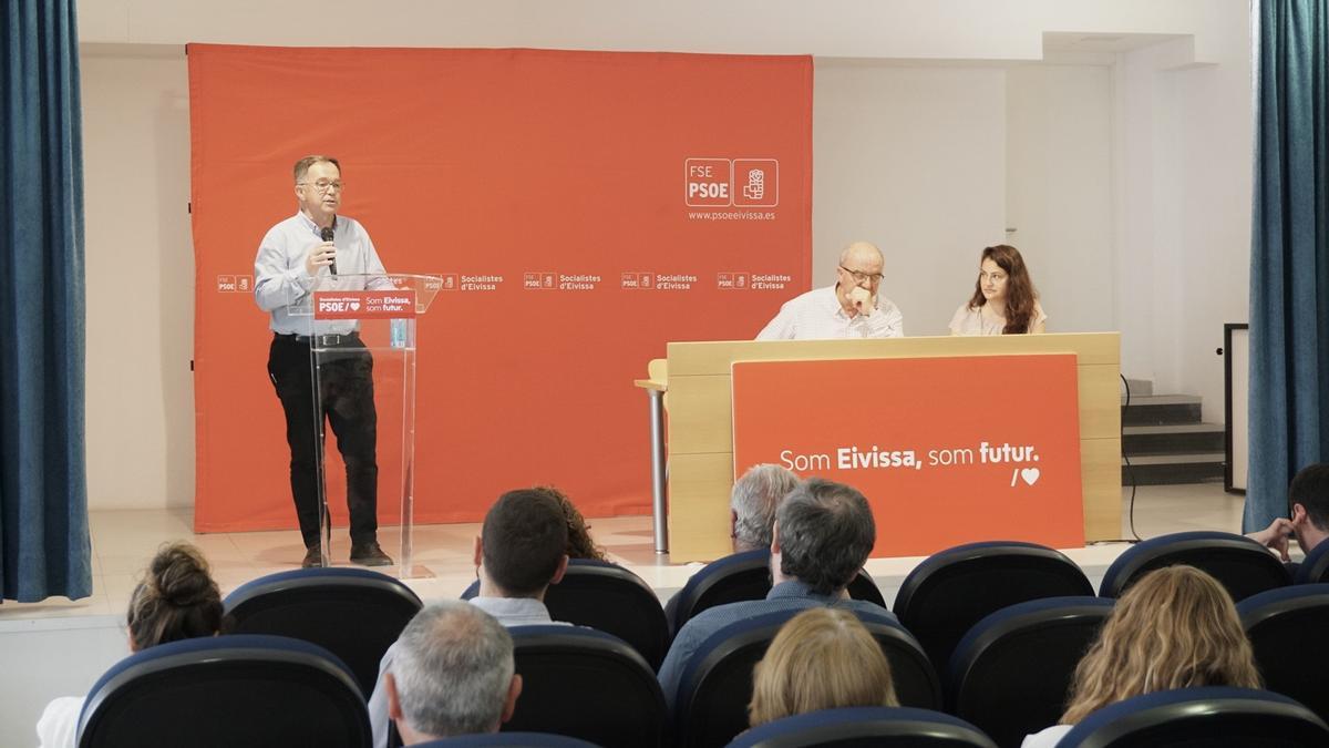 Josep Marí Ribas, durante el comité.