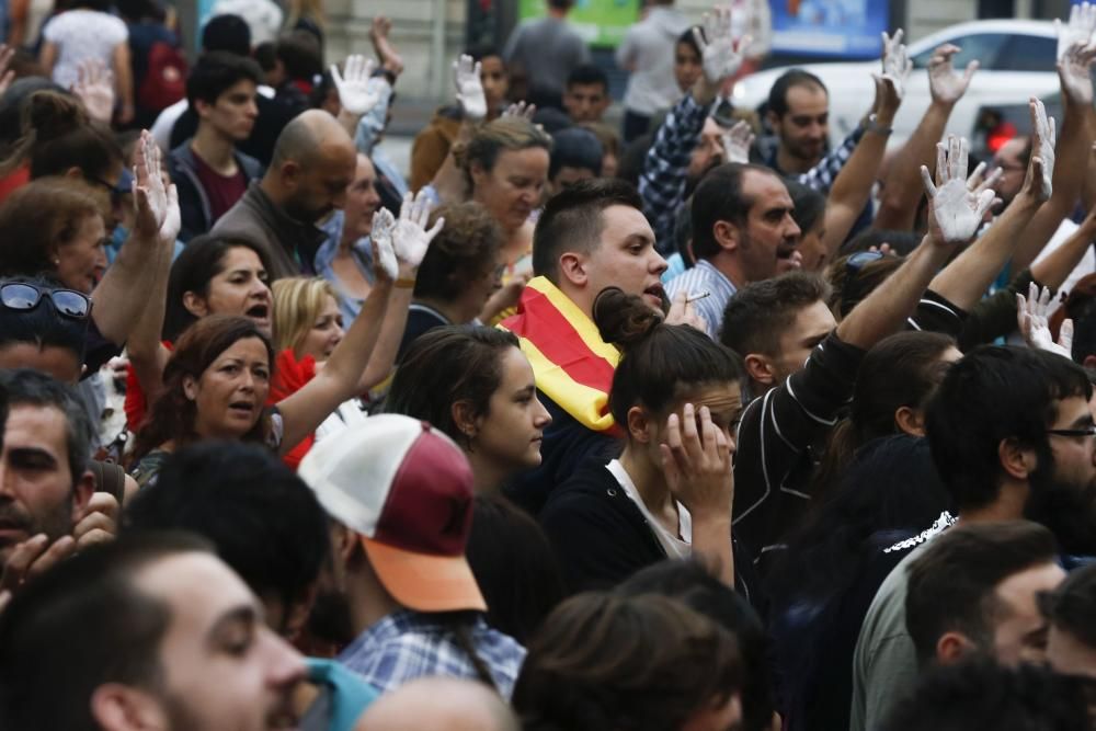 Manifestación en Oviedo de solidaridad con Cataluña